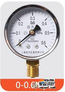 开云(中国)专用1.6级压力表（0-1.6/0.6MPA）