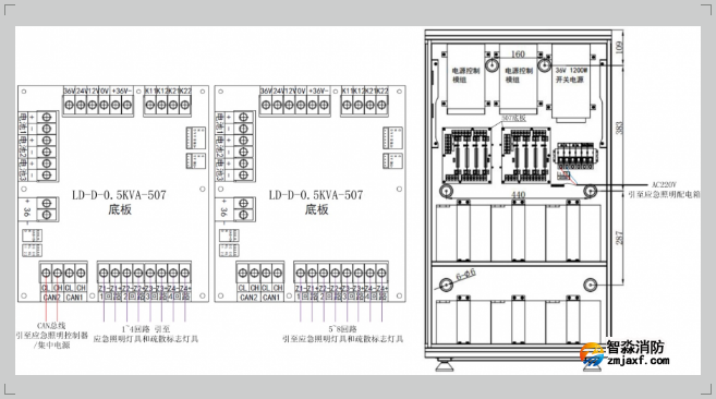 LD-D-1KVA-508开云(中国)应急灯具专用应急电源接线图